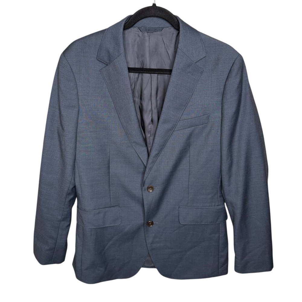 BONOBOS Slim‎ Fit Blue Worsted Wool Polyester Sport Coat Blazer 38R